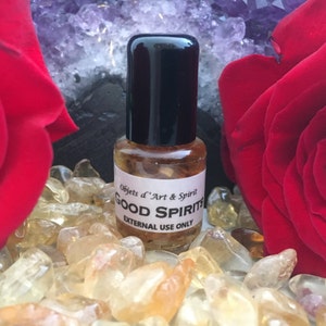 GOOD SPIRITS Oil Handblended on Full/New Moon - Herbal Oil - Handcrafted - All Natural - Spell - Wicca - Hoodoo - Magic