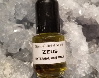 ZEUS OIL Full/New Moon-Handblended-Herbal Oil-All Natural-Spell