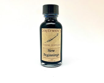 New Beginnings blauwe inkt - handgemaakte kruidenkalligrafie-inkt
