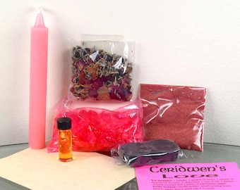 LOVE Spell Kit – Full/New Moon Handmade – Magick – Hoodoo - Spells - Candle Kit