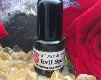 NO EVIL SPIRITS Oil-Handblended on Full/New Moon - Herbal Oil - Handcrafted - All Natural - Spell - Wicca - Hoodoo - Magic