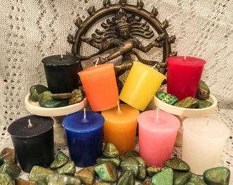 FARBIGE VOTIVE Kerzen - Handgegossen in einer Vielzahl von Farben!
