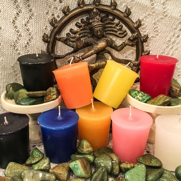 COLORED VOTIVE Candles - Hand-Poured in a Variety of Colors!