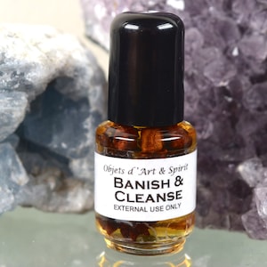 BANISH & CLEANSE OIL Full/New Moon-Handblended-Herbal Oil-All Natural-Spell