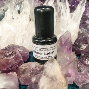 NIGHT LIGHT OIL Full/New Moon-Handblended-Herbal Oil-All Natural-Spell