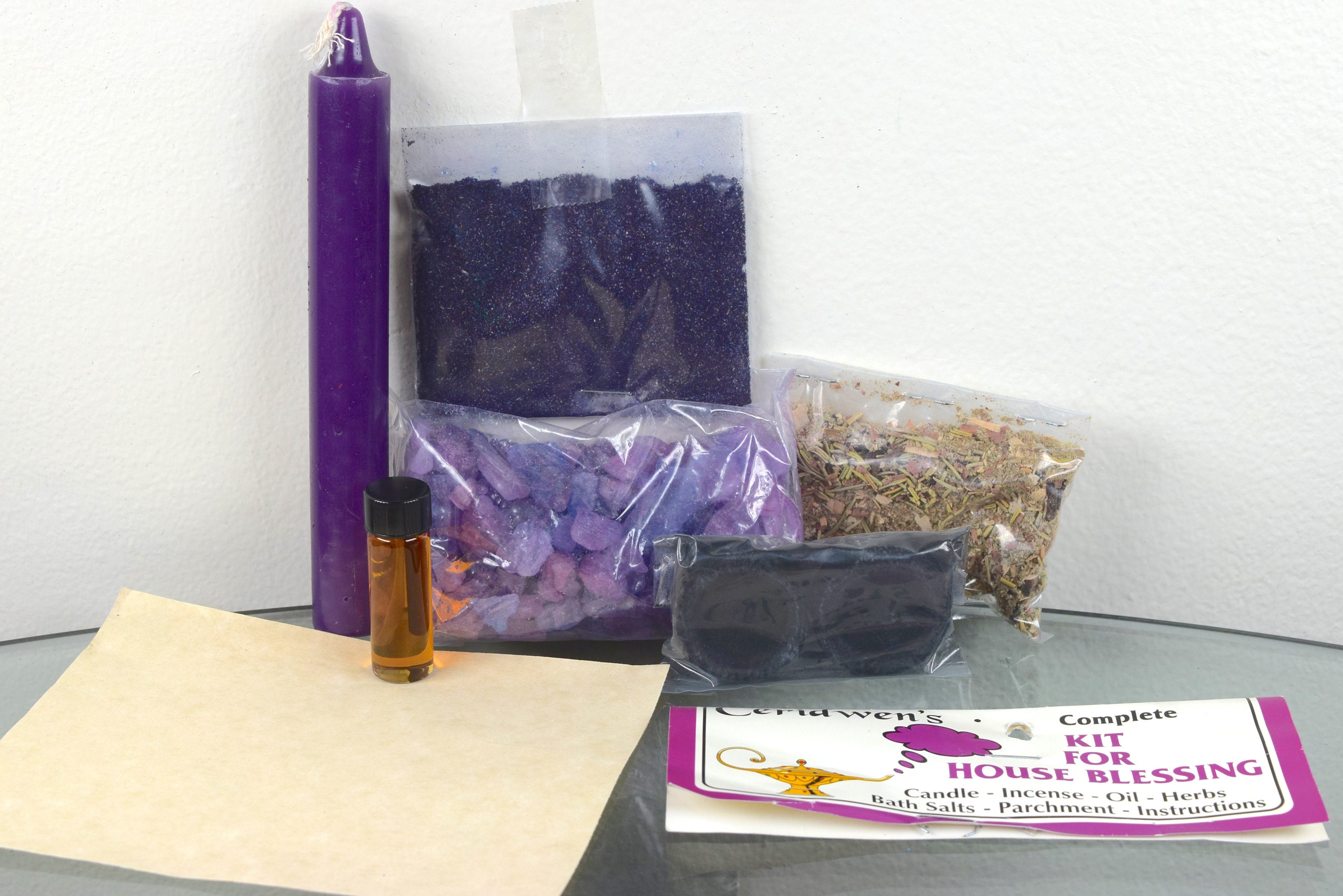 HOUSE BLESSING Spell Kit – Full/New Moon Handmade – Magick – Hoodoo - Spells - Candle Kit