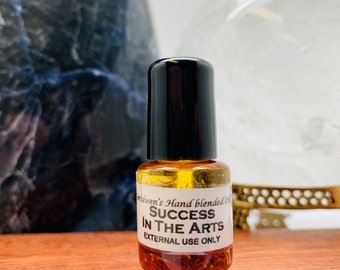 SUCCESS in the ARTS OIL Full/New Moon-Handblended-Herbal Oil-All Natural-Spell