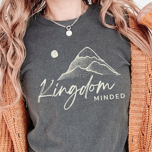 Kingdom Minded Comfort Colors T-Shirt, Christian, Jesus Tee, Faith Based, Aesthetic, Bible Verse, Gift, Graphic, Church