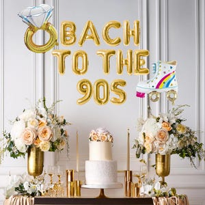 Bach to the 90s bachelorette balloons 90s themed y2k bachelorette retro neon theme roller skate balloon colorful bachelorette nostalgic