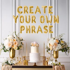 Custom mylar balloon phrase, 16 inches flat, 14 inches inflated, custom balloon phrase, personalized balloon phrase, custom backdrop