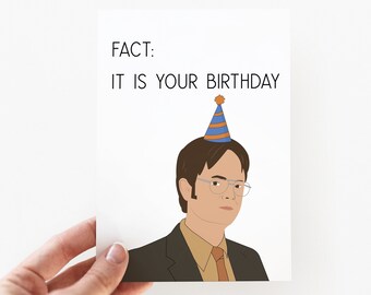 Dwight Schrute Printable Birthday Card It is Your Birthday | Etsy