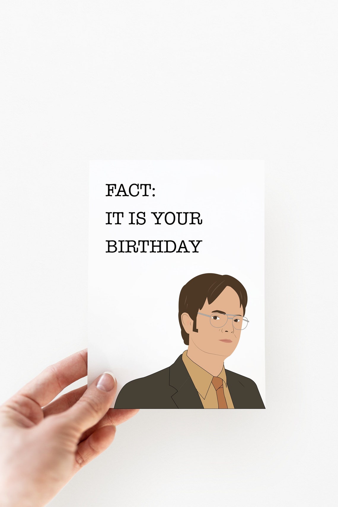 Dwight Schrute Printable Birthday Card Fact It is Your - Etsy