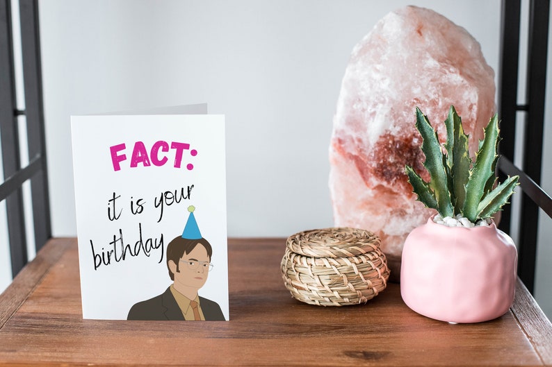 Dwight Schrute Printable Birthday Card Fact It Is Your Etsy