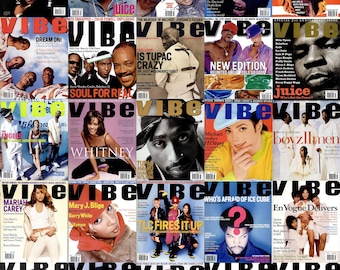 RARE Vibe Magazine Covers - 150 Vintage Hip-Hop & Rap Digital Collage Kit - Magazine Aesthetic - Wall Collage - Room Decor - 90s 2000s