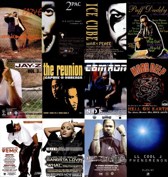 RARE 90s Rap Posters - 65 HQ Digital Hip Hop Posters From the 90s