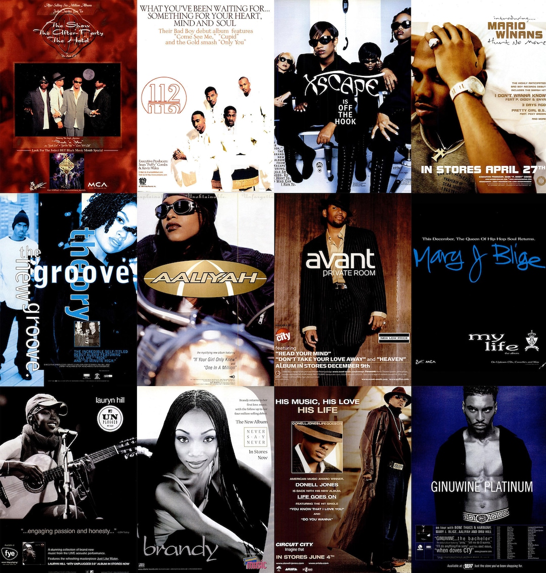 90s 2000s Hip-Hop Rap Legends Poster – Aesthetic Wall Decor