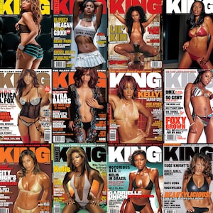RARE King Magazine Covers - Digital Collage Kit - 70 Vintage Hip-Hop & Rap - Magazine Aesthetic - Hip Hop decoration - Room Decor - 2000s