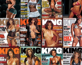 RARE King Magazine Covers - Digital Collage Kit - 70 Vintage Hip-Hop & Rap - Magazine Aesthetic - Hip Hop decoration - Room Decor - 2000s