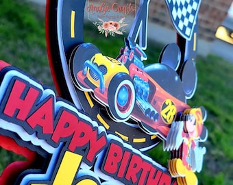 Mickey Roadster Racer cake topper
