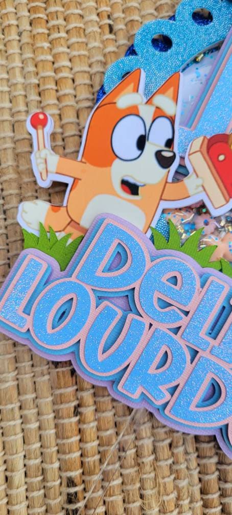 Bluey  Inspired Shaker Cake topper