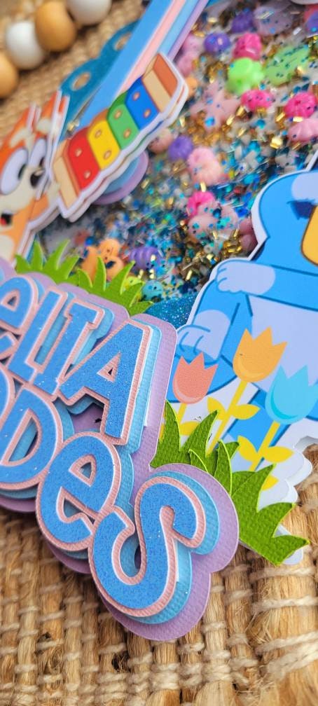 Bluey  Inspired Shaker Cake topper