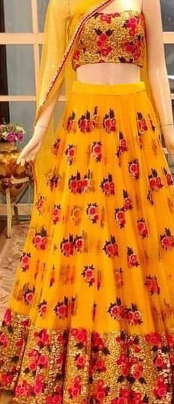 lehenga choli yellow