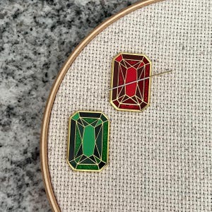 Gemstone Magnetic Needle Minder/ Magnetic Enamel Pin