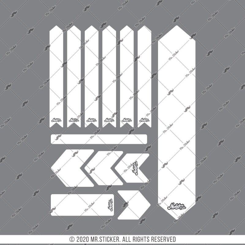 WWBCY33 Reflective Bicycle Frame Protector | Pure Reflective White ...