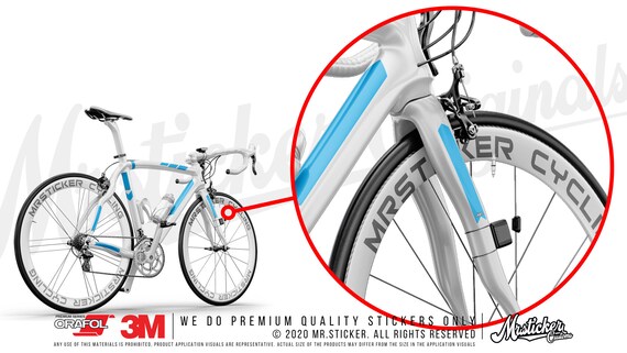 WWBCY47 Reflective Bicycle Frame Protector | Blue Design