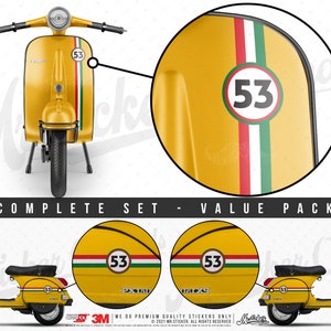 WWSTS32VP Anpassbares Nummernaufkleber-Set für Vespa und Roller | Vorteilspackung | Mr. Sticker Customs