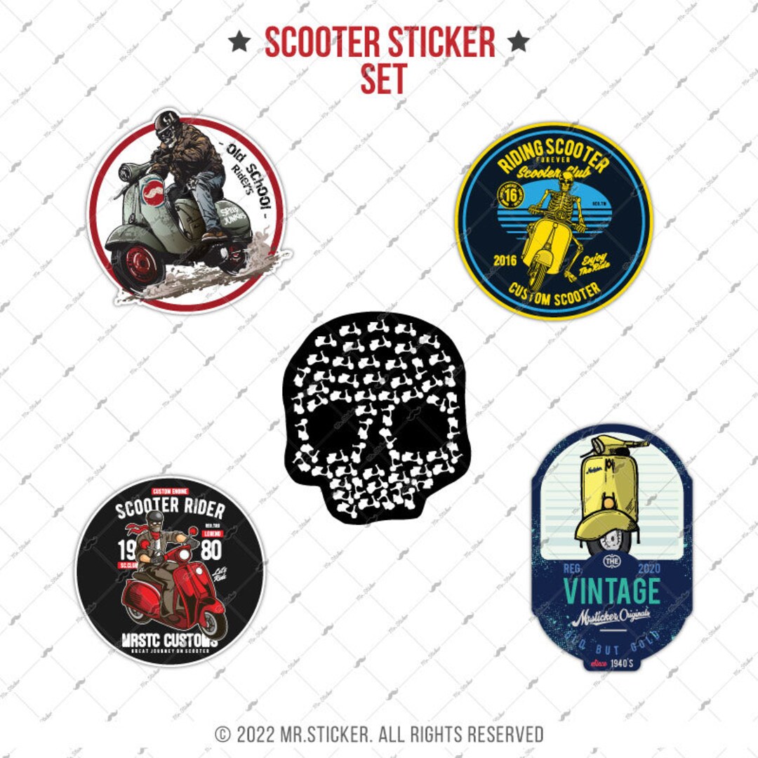 WWSTS35 Italy Colors Stripe Decal/ Sticker for Vespa and Scooters Durable  Against Water Mr. Sticker Customs 