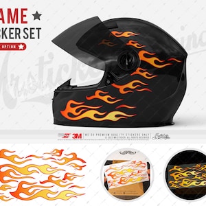 WWCW7 12 Pieces Flame Sticker/ Decal Set | Reflective Option Available | Mr. Sticker Customs