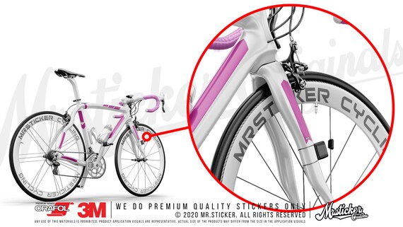Autocollants Réfléchissants Pour Cadre Vélo - Protection Anti-rayures, Application Facile, TPU - 2