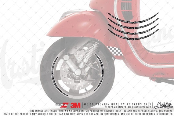 WWSTS49 Vespa Sticker Set for GTS 250 GTS300 GTV250 GTV300 Racing Edition  Mr. Sticker Customs 