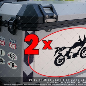 WWCSE6 Tenere World Map Sticker / Decal | Matte and Glossy Black Color Options | Tail Box Pannier Sticker | Mr. Sticker Customs