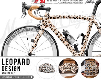 WWCMO606XS fietsmaat luipaard ontwerp sticker set | 75 Stuks | Originele luipaard patroon | Mr. Sticker Douane