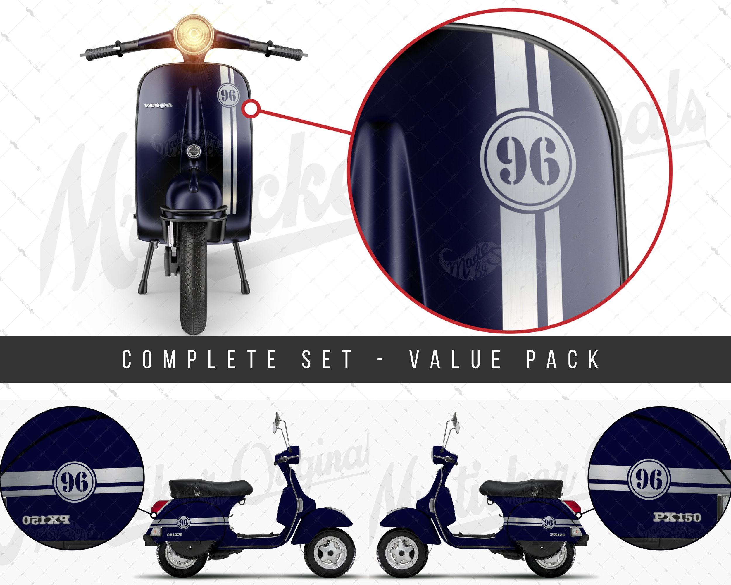 WWSTS34VPC Chrome Edition Customizable Number Decal/ Sticker for