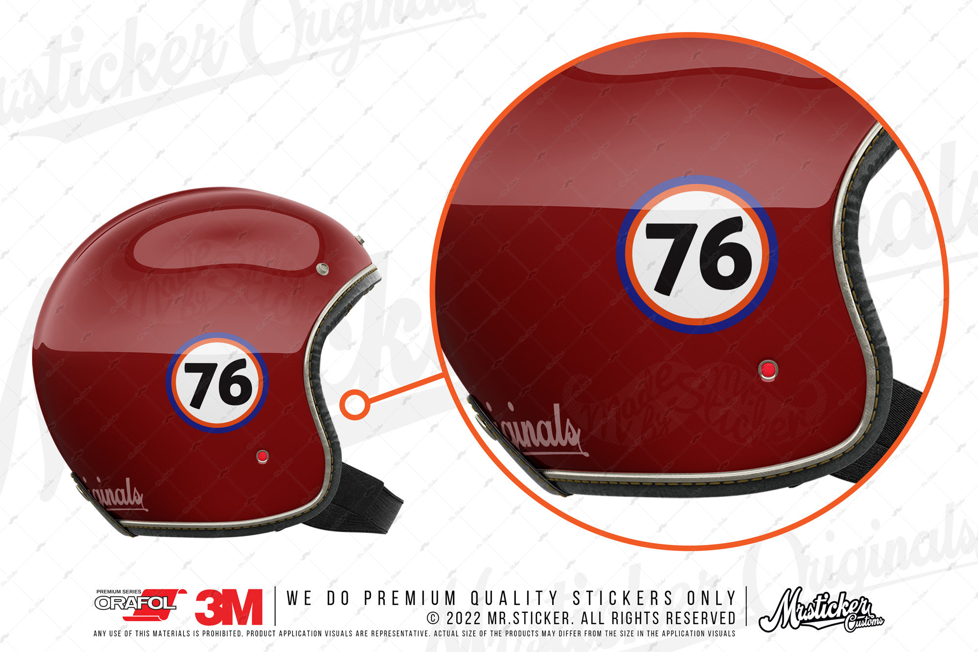 WWSTS59VP Customizable Number Decal/ Sticker Set for Vespa