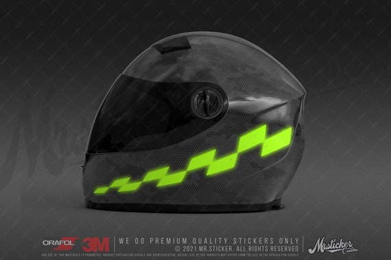 Reflective Motorcycle Side Strip Decal – Yoshimura Exhaust Style – Helmet Or Bike Sticker Set