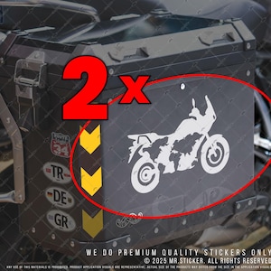 WWCSE14 Tenere World Map Sticker / Decal | Grey and White Color Options | Tail Box Pannier Sticker | Mr. Sticker Customs