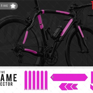 WWBCY43 Reflective Bicycle Frame Protector | Purple Design | Scratch Proof | Mr. Sticker Customs