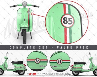WWSTS30VP Customizable Number Decal/ Sticker for Vespa and Scooters | Vintage Effected | Durable Against Water | Mr. Sticker Customs