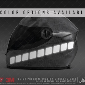 WWRFHLM240 Reflective Helmet Stripe Decal/ Stickers | Color Options Available | Durable Against Water | Mr. Sticker Customs