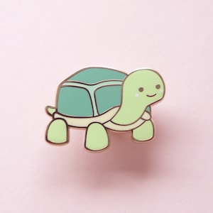 Turtle Pin - Cute Lapel Hard Enamel Pin - Art by Lumicloud