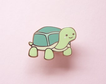 Turtle Pin - Cute Lapel Hard Enamel Pin - Art by Lumicloud