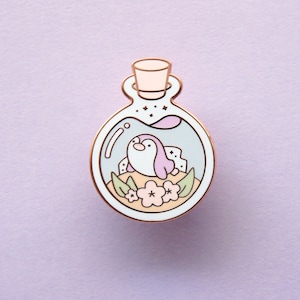 Penguin Pin - Ocean Bottle Collection - Cute Lapel Hard Enamel Pin - Art by Lumicloud