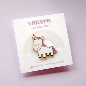 Cute Unicorn Enamel Pin, Unicorn Charm, Unicorn Jewelry, Unicorn Birthday Gift For Girls, Unicorn Design, Sparkly Glitter Enamel Pin