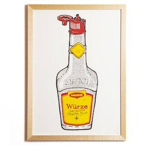 Maggi screen print art print - Din A3