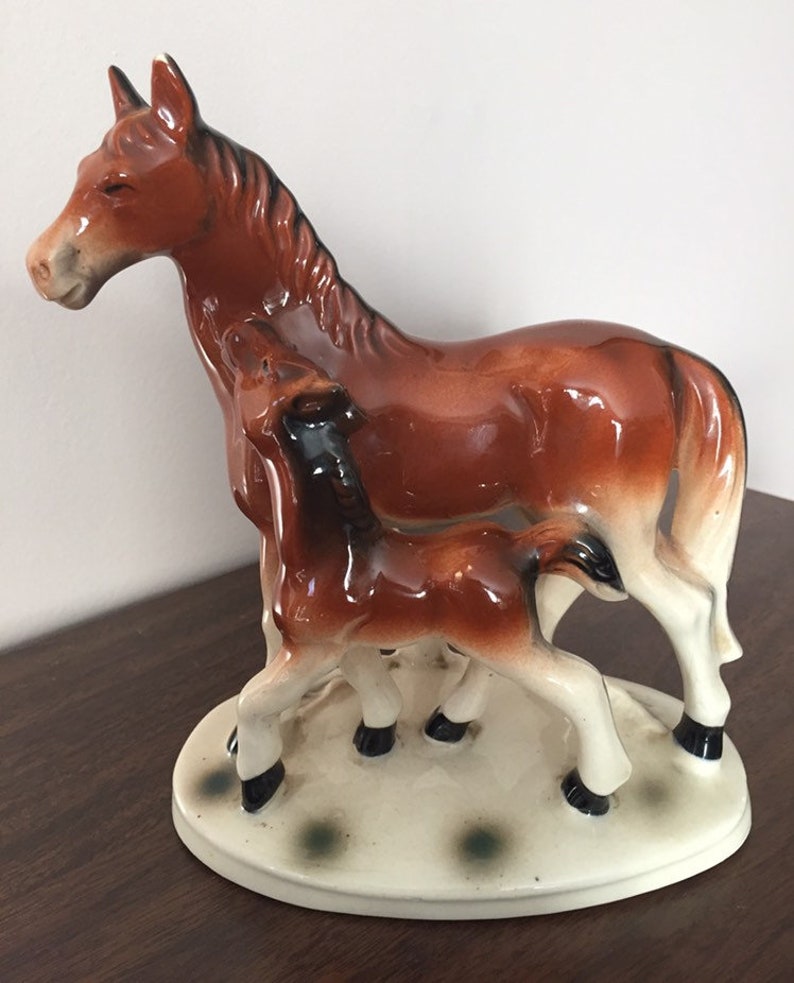 Horse Figurine Ceramic Vintage 60s Decorative Ceramic Horse Etsy