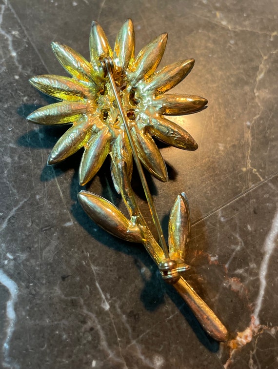Aurora Borealis crystal rhinestones flower daisy … - image 9